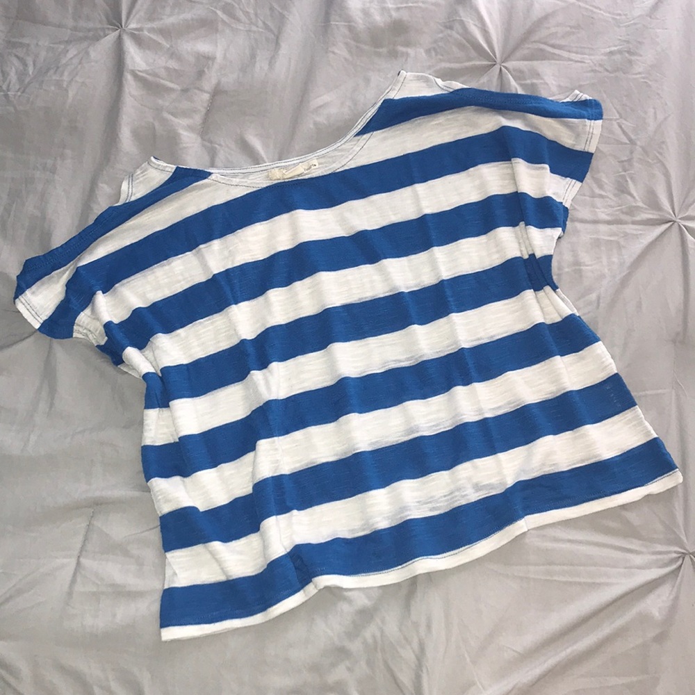 Striped Top with Open Shoulders